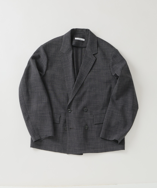 JOURNAL STANDARD relume（ジャーナルスタンダード　レリューム）の「テックキャンバス  ダブルプレスト ジャケット(セットアップ対応可能)（テーラードジャケット・メンズ・ブラック/ブラウン系その他/アイボリー・MEDIUM/LARGE）」の11枚目の写真