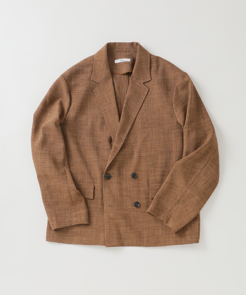 JOURNAL STANDARD relume（ジャーナルスタンダード　レリューム）の「テックキャンバス  ダブルプレスト ジャケット(セットアップ対応可能)（テーラードジャケット・メンズ・ブラック/ブラウン系その他/アイボリー・MEDIUM/LARGE）」の13枚目の写真