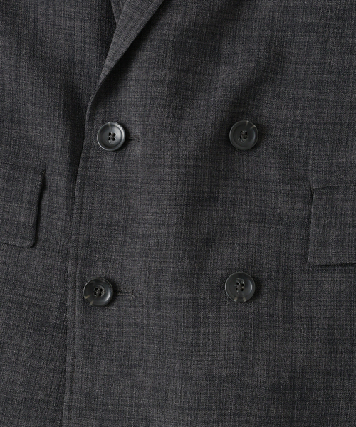 JOURNAL STANDARD relume（ジャーナルスタンダード　レリューム）の「テックキャンバス  ダブルプレスト ジャケット(セットアップ対応可能)（テーラードジャケット・メンズ・ブラック/ブラウン系その他/アイボリー・MEDIUM/LARGE）」の15枚目の写真