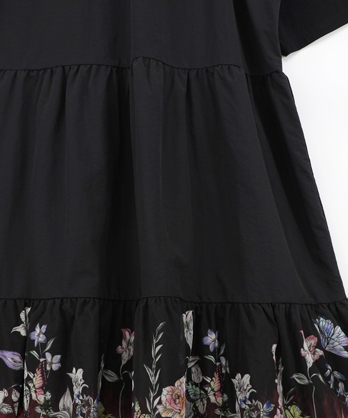 iS ScoLar（イズスカラー）の「561234：ジャージ風グラデーション裾花チュールフレアワンピース（ワンピース・レディース・ネイビー/ブラック・M）」の10枚目の写真