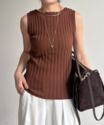 【WEB限定】ワイドリブノースリーブプルオーバー