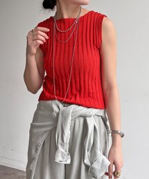 【WEB限定】ワイドリブノースリーブプルオーバー