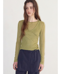 Ribbed Layered T-Shirt SET, Olive