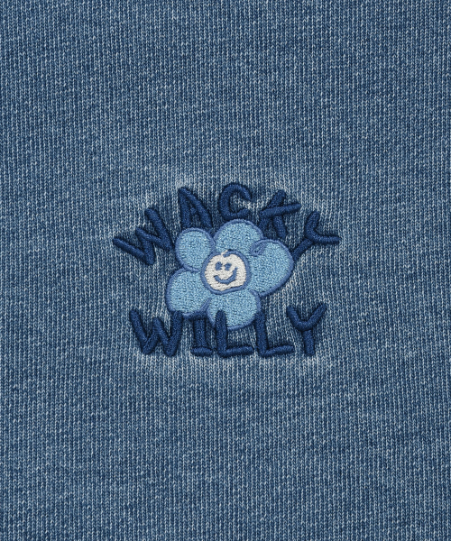 Wacky WiLLy（ワッキーウィリー）の「[26SS] ウィメンズデニムウォッシュクロップフードジップアップブルー（パーカー・レディース・その他・MEDIUM/LARGE/SMALL）」の5枚目の写真