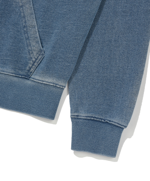 Wacky WiLLy（ワッキーウィリー）の「[26SS] ウィメンズデニムウォッシュクロップフードジップアップブルー（パーカー・レディース・その他・MEDIUM/LARGE/SMALL）」の7枚目の写真