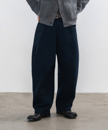 バレルフィットカーブドワイドパンツ_ネイビー