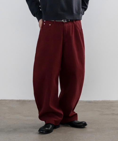 INDUST(インダスト)の「バレルフィットカーブドワイドパンツ_ネイビー(その他パンツ・レディース・ネイビー・1(S)/2(M)/3(L))」の10枚目の写真