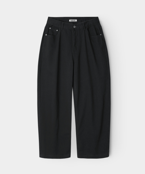 INDUST(インダスト)の「バレルフィットカーブドワイドパンツ_ネイビー(その他パンツ・レディース・ネイビー・1(S)/2(M)/3(L))」の5枚目の写真