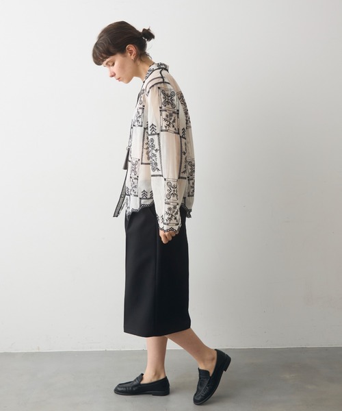 full/fill.（フルフィル）の「panel embroidery shirt / パネル刺繍シャツ（シャツ/ブラウス・レディース・ブラック/ブラウン・FREE）」の19枚目の写真