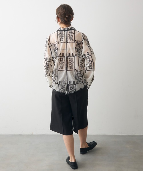 full/fill.（フルフィル）の「panel embroidery shirt / パネル刺繍シャツ（シャツ/ブラウス・レディース・ブラック/ブラウン・FREE）」の20枚目の写真