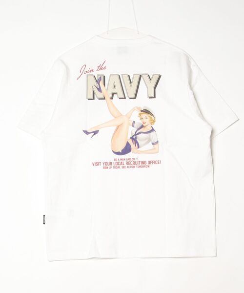 AVIREX(アヴィレックス)の「PLAYFUL SAILOR GIRL S/S T-SHIRT / プレイフル セーラー ガール ショートスリーブ Tシャツ / AVIREX /アヴィレックス(Tシャツ/カットソー・メンズ・チャコール/マスタード/ホワイト・MEDIUM/LARGE/X-LARGE/XX-LARGE)」の15枚目の写真