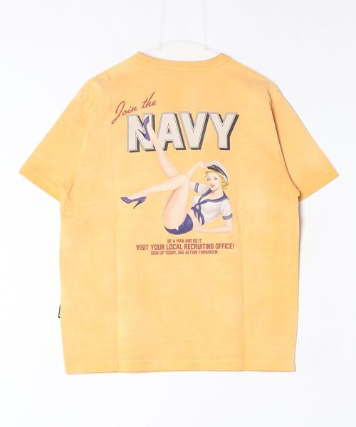 AVIREX(アヴィレックス)の「PLAYFUL SAILOR GIRL S/S T-SHIRT / プレイフル セーラー ガール ショートスリーブ Tシャツ / AVIREX /アヴィレックス(Tシャツ/カットソー・メンズ・チャコール/マスタード/ホワイト・MEDIUM/LARGE/X-LARGE/XX-LARGE)」の7枚目の写真