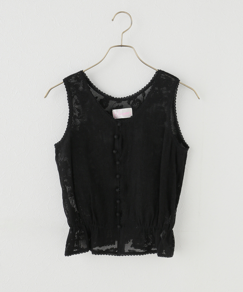 JOURNAL STANDARD(ジャーナルスタンダード)の「【VIVIANO / ヴィヴィアーノ】Embroidered Lace Tank(タンクトップ・レディース・ブラック・MEDIUM)」の1枚目の写真