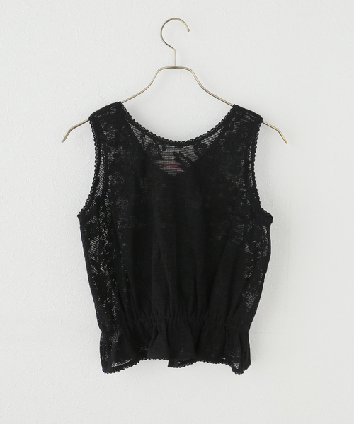 JOURNAL STANDARD(ジャーナルスタンダード)の「【VIVIANO / ヴィヴィアーノ】Embroidered Lace Tank(タンクトップ・レディース・ブラック・MEDIUM)」の2枚目の写真