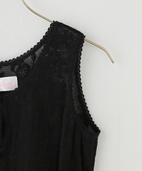 JOURNAL STANDARD(ジャーナルスタンダード)の「【VIVIANO / ヴィヴィアーノ】Embroidered Lace Tank(タンクトップ・レディース・ブラック・MEDIUM)」の3枚目の写真