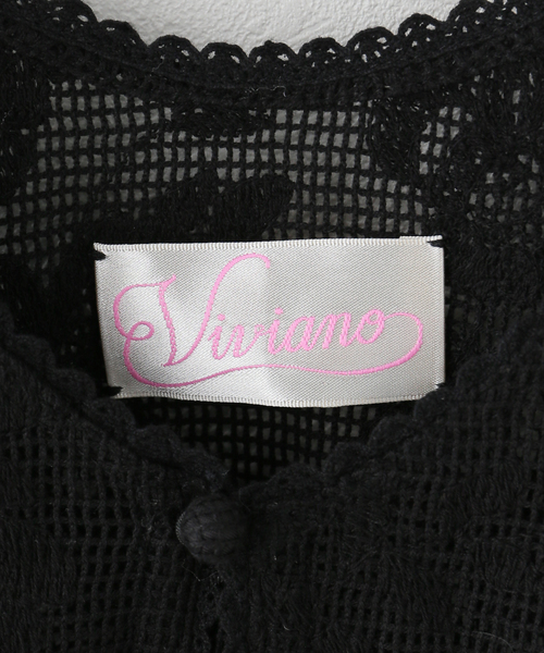 JOURNAL STANDARD(ジャーナルスタンダード)の「【VIVIANO / ヴィヴィアーノ】Embroidered Lace Tank(タンクトップ・レディース・ブラック・MEDIUM)」の4枚目の写真
