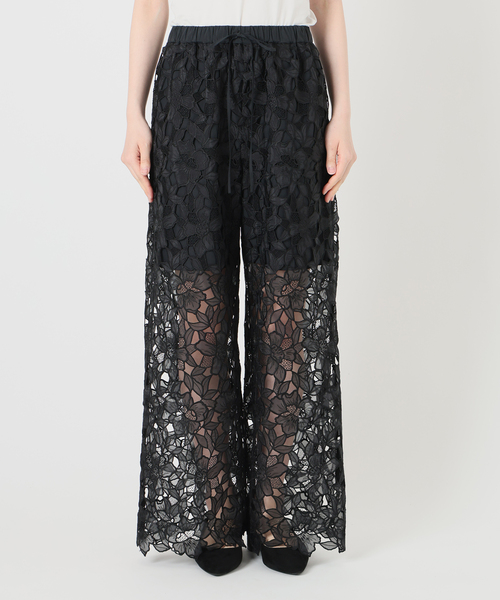 VERMEIL par iena(ヴェルメイユパーイエナ)の「Cutwork Lace イージーパンツ(その他パンツ・レディース・ブラック/サックスブルー・36/38/40)」の11枚目の写真