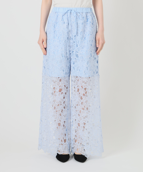 VERMEIL par iena(ヴェルメイユパーイエナ)の「Cutwork Lace イージーパンツ(その他パンツ・レディース・ブラック/サックスブルー・36/38/40)」の20枚目の写真