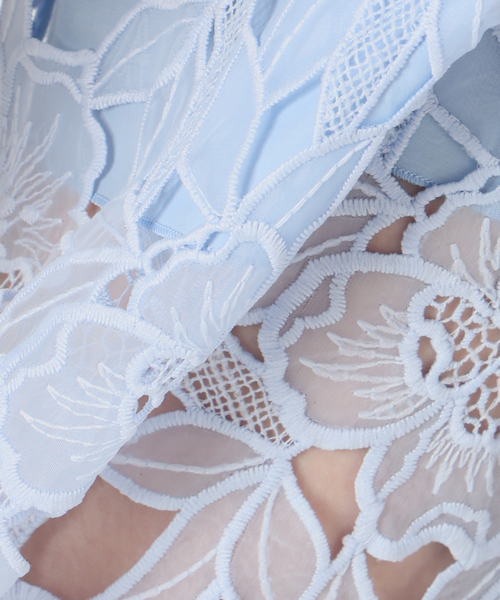 VERMEIL par iena(ヴェルメイユパーイエナ)の「Cutwork Lace イージーパンツ(その他パンツ・レディース・ブラック/サックスブルー・36/38/40)」の18枚目の写真
