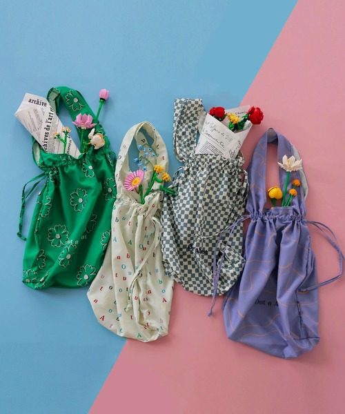 Out n About(アウトナバウト)の「eco bag (M)(エコバッグ/サブバッグ・レディース・パープル/グリーン/アイボリー/ブラック・FREE)」の5枚目の写真