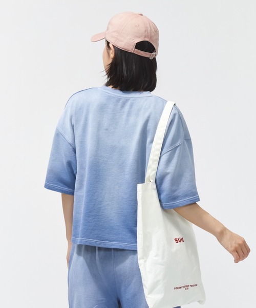 CONVERSE（コンバース）の「【別注】コンバース  AP FADE SWEAT TEE L フェードスウェットTEE 限定コラボ（スウェット・レディース・ピンク/サックスブルー・M/L/S）」の5枚目の写真