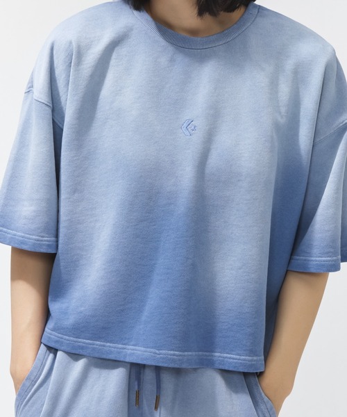 CONVERSE（コンバース）の「【別注】コンバース  AP FADE SWEAT TEE L フェードスウェットTEE 限定コラボ（スウェット・レディース・ピンク/サックスブルー・M/L/S）」の10枚目の写真
