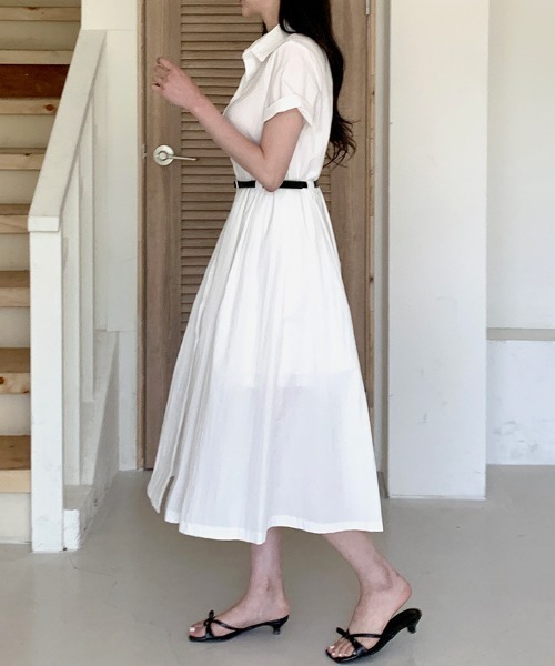 FAVORITO（ファヴォリート）の「ベルト付きシャツワンピース（シャツワンピース・レディース・ホワイト・F）」の14枚目の写真