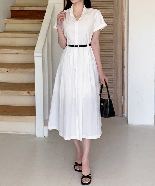 FAVORITO（ファヴォリート）の「ベルト付きシャツワンピース（シャツワンピース・レディース・ホワイト・F）」の17枚目の写真