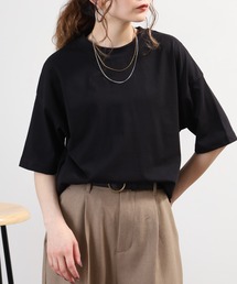 汗じみ軽減加工５分袖カットソー