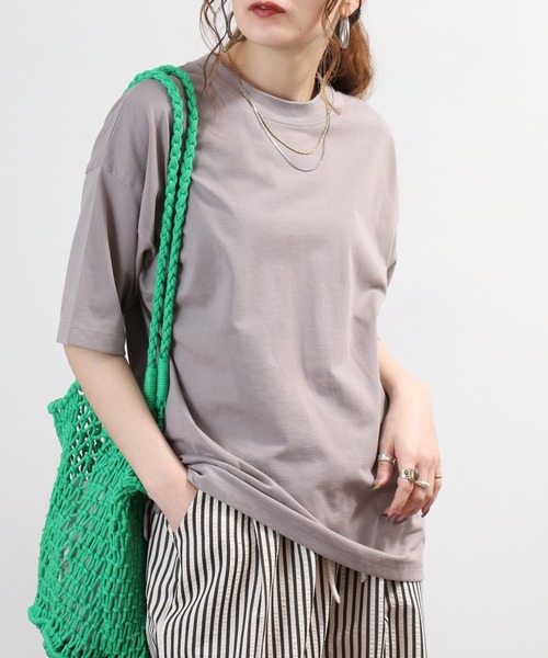 FUNALIVE(ファンアライブ)の「汗じみ軽減加工5分袖カットソー(Tシャツ/カットソー・レディース・ブラック/グレイッシュベージュ/アイボリー/ネイビー・M-L)」の10枚目の写真