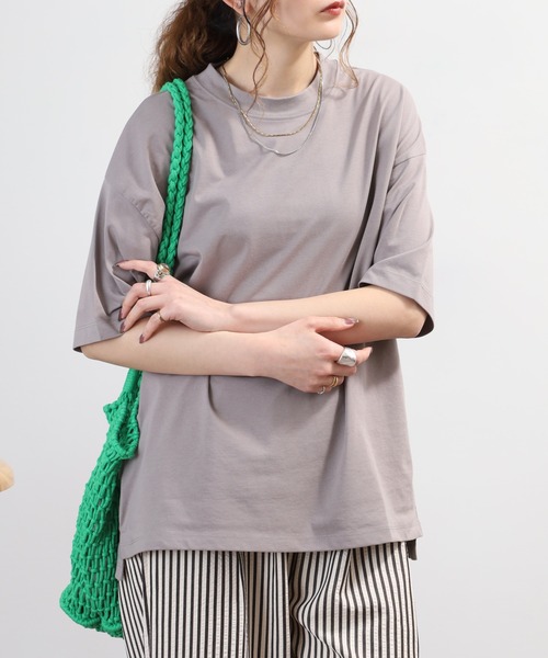 FUNALIVE(ファンアライブ)の「汗じみ軽減加工5分袖カットソー(Tシャツ/カットソー・レディース・ブラック/グレイッシュベージュ/アイボリー/ネイビー・M-L)」の14枚目の写真