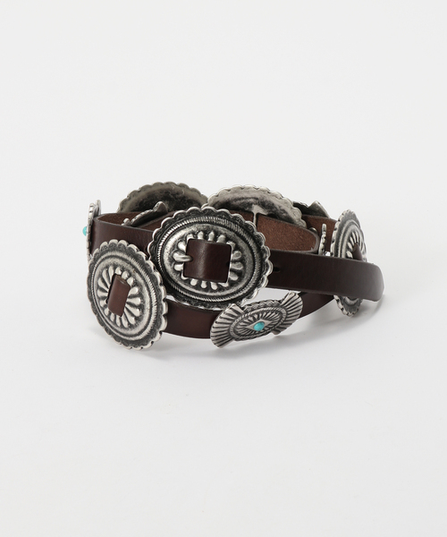 Puntovita(プントヴィータ)の「【PUNTOVITA/プントヴィータ】CONCHO LEATHER BELT(ベルト・レディース・ブラウン・85/80)」の6枚目の写真
