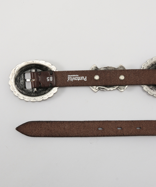 Puntovita(プントヴィータ)の「【PUNTOVITA/プントヴィータ】CONCHO LEATHER BELT(ベルト・レディース・ブラウン・85/80)」の8枚目の写真