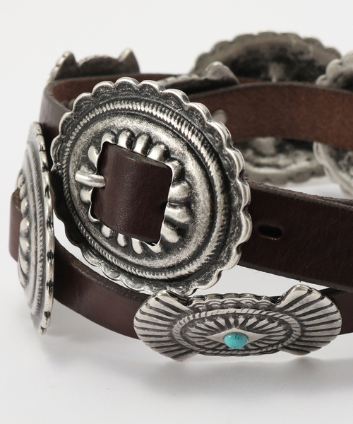 Puntovita(プントヴィータ)の「【PUNTOVITA/プントヴィータ】CONCHO LEATHER BELT(ベルト・レディース・ブラウン・85/80)」の10枚目の写真