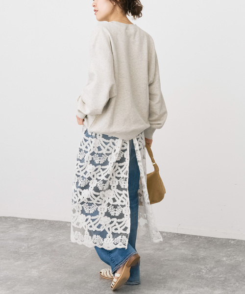 Spick & Span（スピックアンドスパン）の「《新色有り / 追加》コードエンブロイダリーチュールレイヤースカート（スカート・レディース・ブラック/ホワイト・FREE）」の15枚目の写真