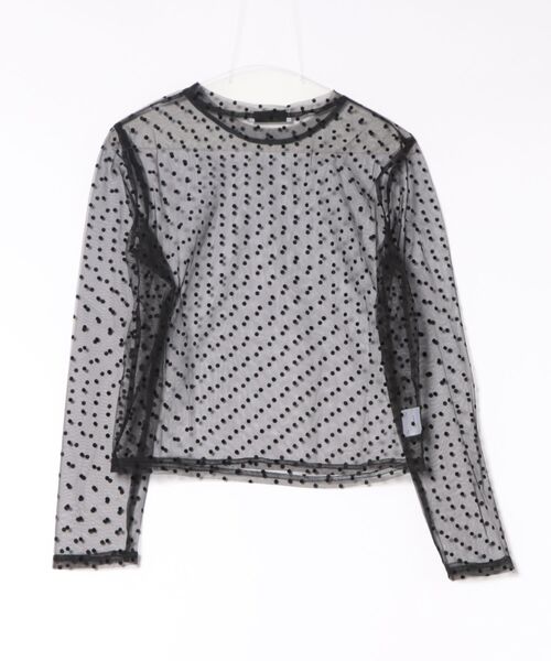 MASHIRO(マシロ)の「【MASHIRO】ドットシアーカットオフカットソー 長袖 Y2K(MA/EK151)(Tシャツ/カットソー・レディース・ホワイト/ブラック・FREE)」の21枚目の写真