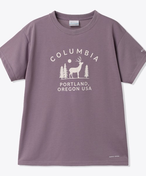 Columbia（コロンビア）の「コロンビア Columbia ウィメンズチェンブリンコーブショートスリーブTシャツ（Tシャツ/カットソー・レディース・アイボリー/ブルーグレー/ダークグレー/パープル・S/M/L/XL）」の4枚目の写真