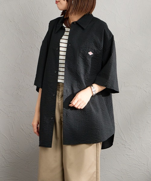 DANTON（ダントン）の「[DANTON/ダントン] リンクルフィニッシュ ショートスリーブシャツ（シャツ/ブラウス・レディース・ブラック/オフホワイト/ブラウン・42/40/38）」の17枚目の写真