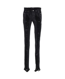 604SERVICE（ロクマルヨンサービス）の「DISTRESSED SKINNY JEAN IN COATED BLAC（デニムパンツ）」