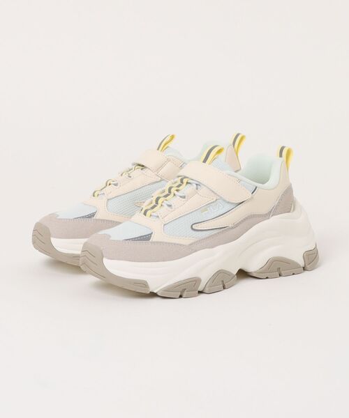FILA(フィラ)の「【FILA】厚底 ジュニアスニーカー Libero(スニーカー・キッズ・ライトベージュ・21.5cm/22.0cm/22.5cm/23.0cm/23.5cm)」の1枚目の写真