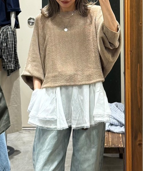 gossara(ゴサラ)の「【トレンドライクな1枚】レースペプラムチュニックキャミ(キャミソール・レディース・ホワイト・FREE)」の11枚目の写真
