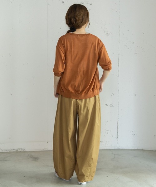 POU DOU DOU（プードゥドゥ）の「下前立て配色ニットカーディガン（カーディガン/ボレロ・レディース・ブラック/ブラウン/レッド/グリーン・3）」の16枚目の写真