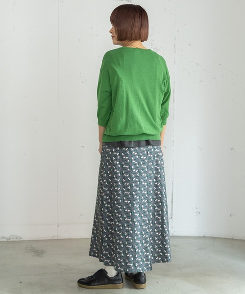 POU DOU DOU（プードゥドゥ）の「下前立て配色ニットカーディガン（カーディガン/ボレロ・レディース・ブラック/ブラウン/レッド/グリーン・3）」の22枚目の写真