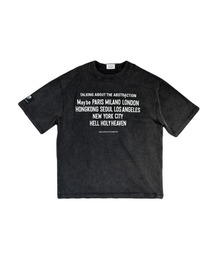 STYLISE（スタイライズ）の「【TALKING ABOUT THE ABSTRACTION】WORLD WIDE TEE / ブラック [26SS-T-025]（Tシャツ/カットソー）」