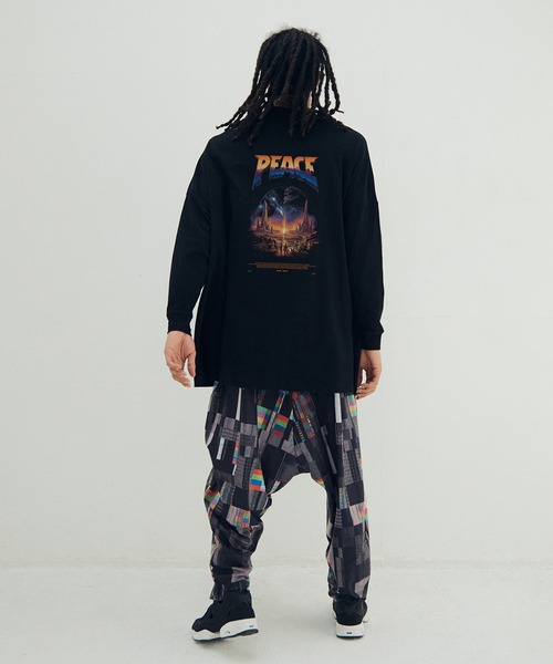 STOF（ストフ）の「Glitchcheck Wide Pants（その他パンツ・メンズ・ブラック・M/S）」の4枚目の写真