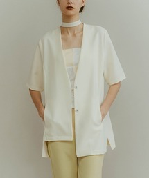 ILANIS | Ease Layered Jacket(ノーカラージャケット)