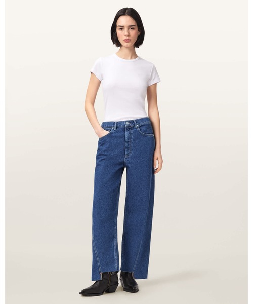 ALLSAINTS(オールセインツ)の「FOX LOOSE FIT DENIM JEANS | FOX ルーズ フィット デニム ジーンズ(デニムパンツ・レディース・ダークインディゴブルー・24/25/26/27)」の4枚目の写真