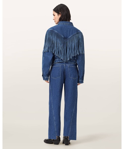 ALLSAINTS(オールセインツ)の「FOX LOOSE FIT DENIM JEANS | FOX ルーズ フィット デニム ジーンズ(デニムパンツ・レディース・ダークインディゴブルー・24/25/26/27)」の6枚目の写真