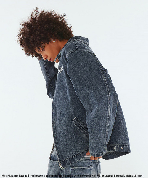 BACK TO THE FIELD(バック トゥー ザ フィールド)の「【MLB】Utility Denim Jacket(デニムジャケット・メンズ・ブラック系その他/ネイビー/インディゴブルー・MEDIUM/LARGE/XL)」の22枚目の写真