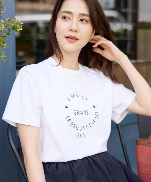 Reflect(リフレクト)の「【REGENCY WORKS/Reflect別注カラーあり】サークルモチーフTシャツ(Tシャツ/カットソー・レディース・オフホワイト/グリーン・00)」の2枚目の写真